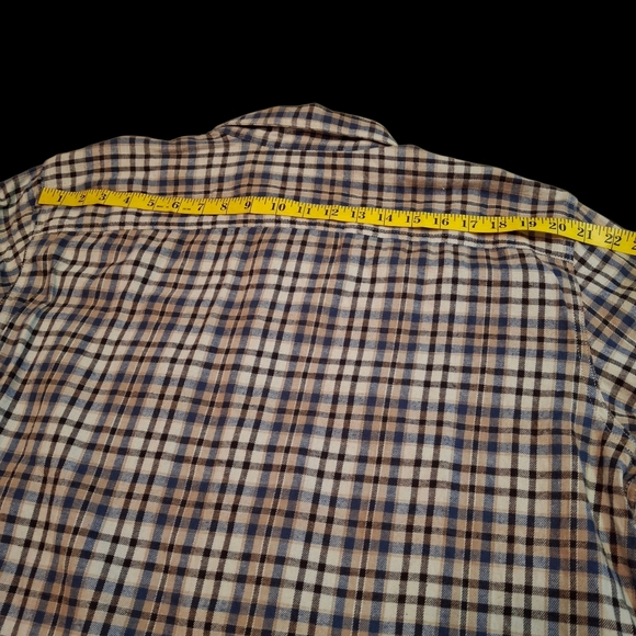 Outdoor Life Flannel Grey Brown Plaid Button-Down Long Sleeve Shirt  Men Size XL - Picture 12 of 16